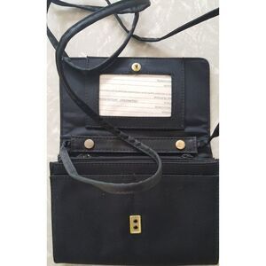 Vintage 90s Liz Claiborne Black Nylon Twill Wallet Belt Bag